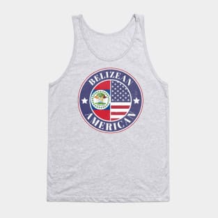 Proud Belizean-American Badge - Belize Flag Tank Top